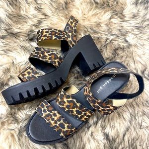 Madden Girl Cheetah Print Platform chunky heels 👠